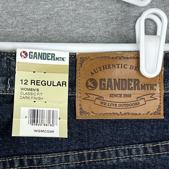 Gander Mountain Women's Blue Denim Jeans 12R Classic Fit Straight Leg Cotton NWT - Picture 6 of 12